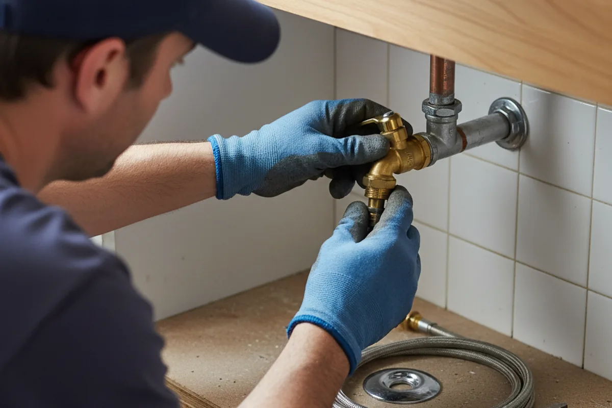 Shutoff valve and fitting work during Emergency Plumbing in Skull Valley